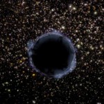 ARTIST'S VIEW OF BLACK HOLE IN GLOBULAR CLUSTER